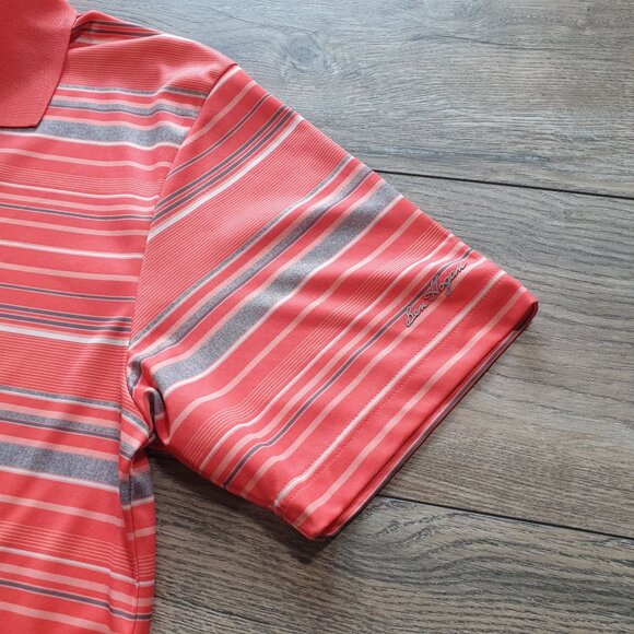 Ben Hogan Performance Men M Striped Polo Shirt Short Sleeve Golf Activewear - Picture 3 of 7